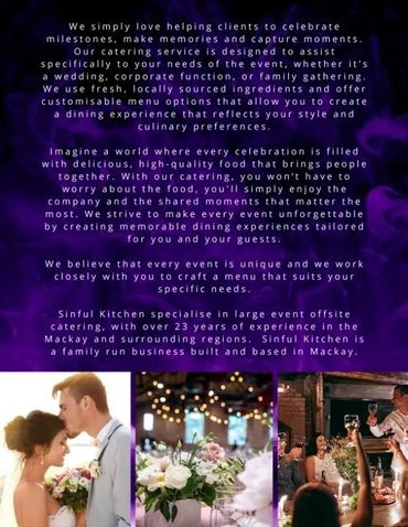 Event catering intro and service text