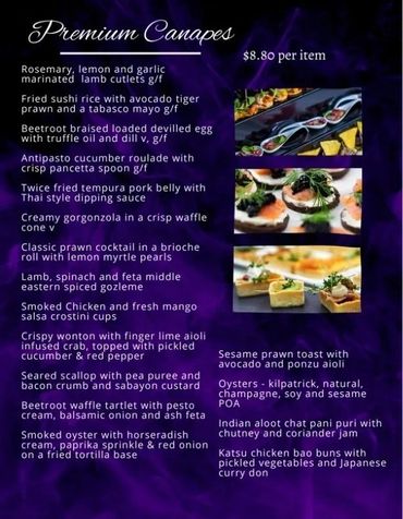 Seafood and chicken skewer menu