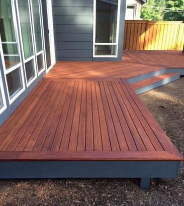 fence with a new stain