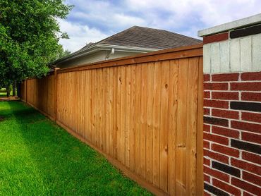 fence with a new stain