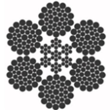 Abstract circular pattern with clustered dots.