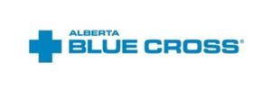 Logo of Alberta Blue Cross in blue text with a blue cross symbol.