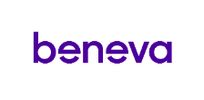 A modern, purple logo with the word 'beneva' in lowercase letters.
