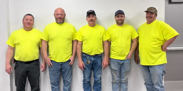 Public Works Crew: Left to Right: Rich, Sam, Cliff, Jared, & Brad