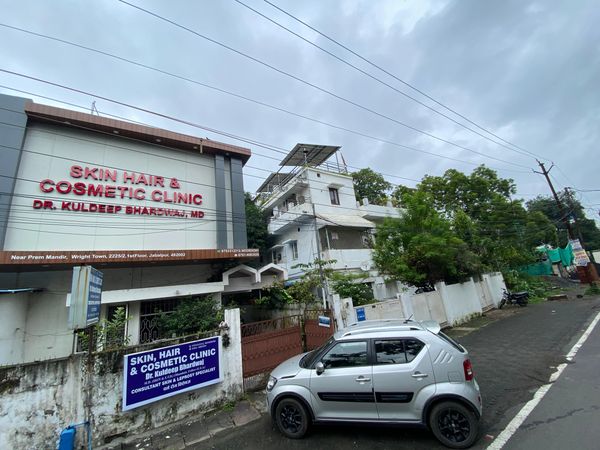 Near Prem Mandir Wright Town 2225/2 refers to Skin Hair and Cosmetic clinic, Dr Kuldeep Bhardwaj, MD