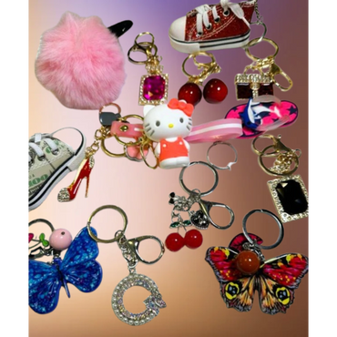 A photo album with multiple Keychains