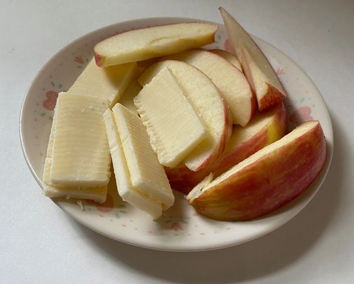Sliced Apples and Cheese