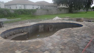 Swimming Pool Construction - Finished Pool Area
