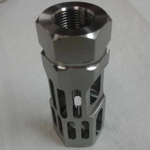 cnc machining cnc mill rotary index STAINLESS STEEL MUZZLE BRAKE
