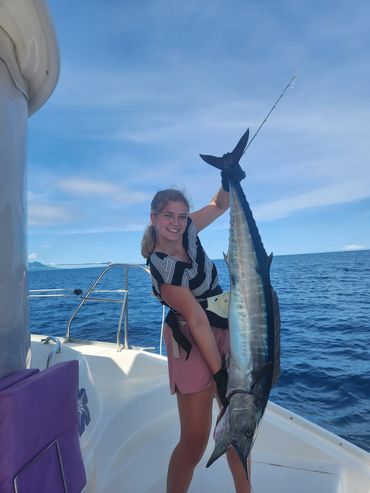 Lily's 4'11" wahoo!!!