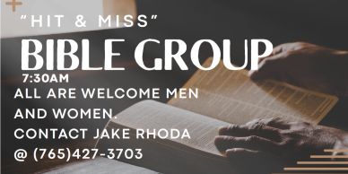 Advertisement for a Bible Group meeting.