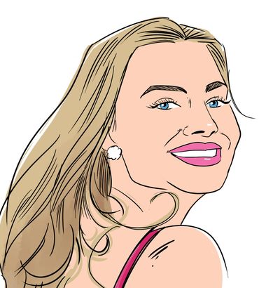 Margot Robbie - Barbie caricature / portrait
