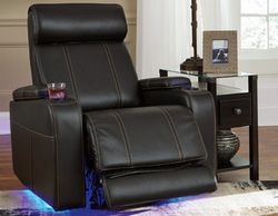 Power leather recliner