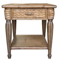 wicker or rattan end table