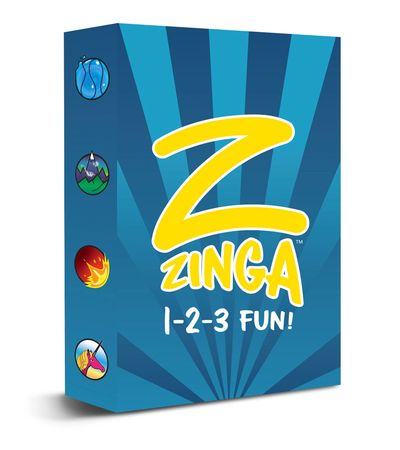 Zinga card game packaging.