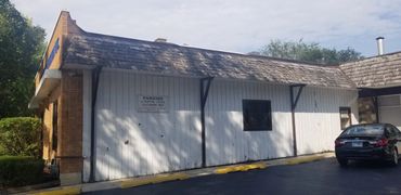 Before picture of local business exterior remodel