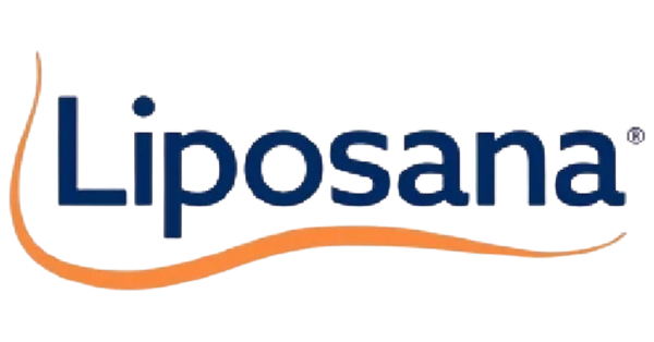 Liposome-based supplement brand logo with an orange swoosh.