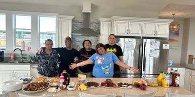 My teams day at cooking breakfast.