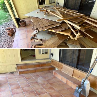 wood disposal before and after junk removal in Yucca Valley California
