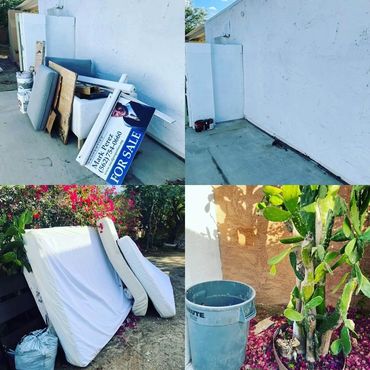 junk removal in Morongo Valley California before and after photos.