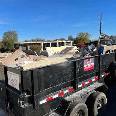 Residential home after construction debris removal in Cathedral City California.