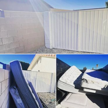 Home in Cathedral City California after mattress and box spring removal service.