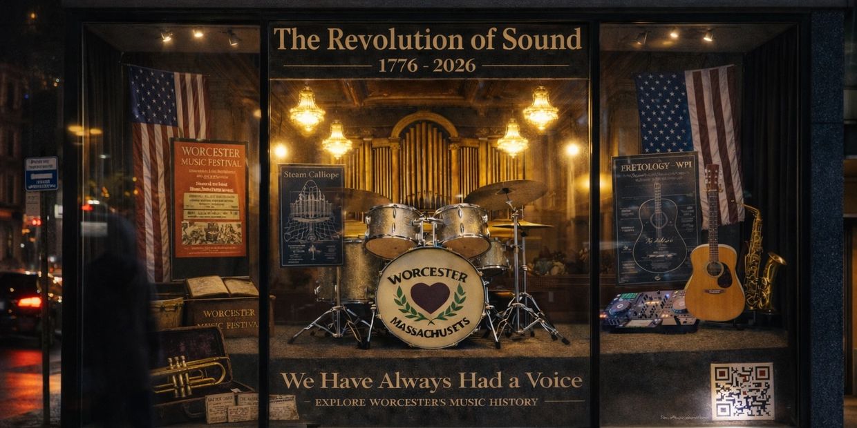 Sound of the City Worcester connect music place innovation through QR based public art 1776 - today