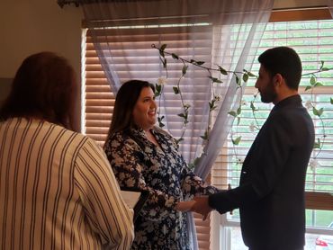 In home intimate wedding