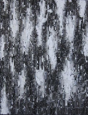 collage of shredded black and white vintage photos, spirits rising up