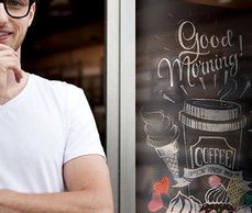 Perforated window graphics