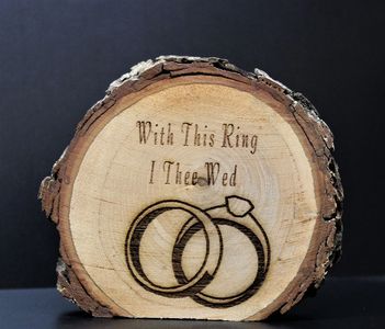 Custom engraved wood table decor