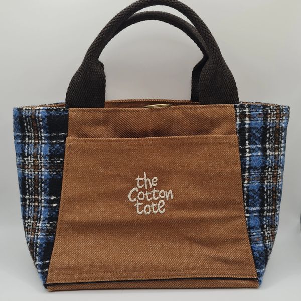 Denim Tartan tote