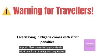 Warning for travelers