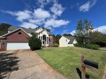 Beautifully manicured lawn