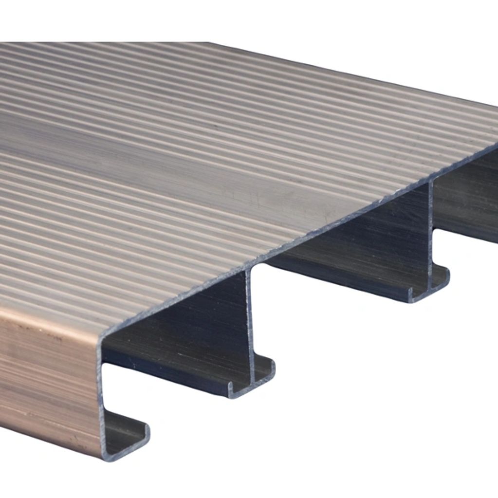 Bleacher Decking - Much softer on the bare foot for residential docks.
