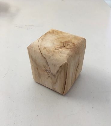 Willow wood block, 9th anniversary.