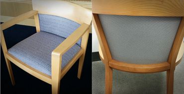 Chair Re-upholstery front and back images