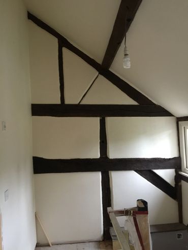 Decorated plaster panels