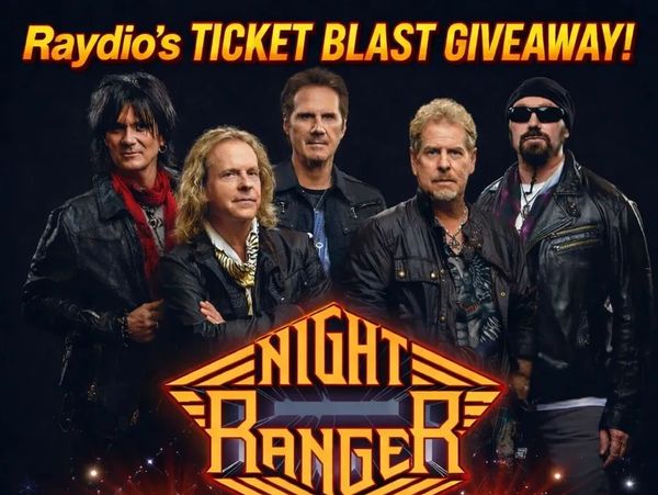 Night Ranger band promoting Raydio's Ticket Blast Giveaway.