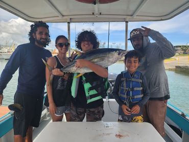 Family enjoying their catch!