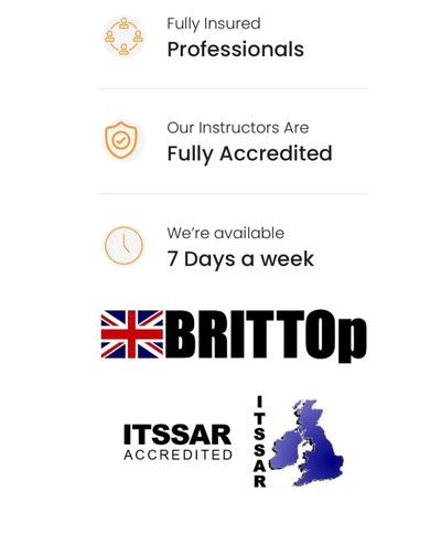 BRITTOp logo and ITSSAR logo for accredited forklift training in the Uk