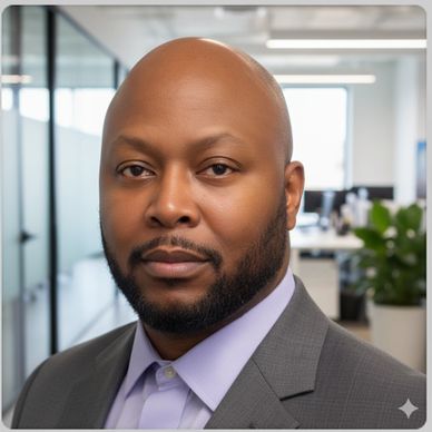 Professional portrait of a confident man in office attire.