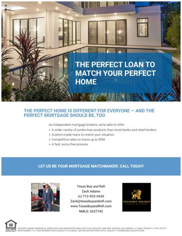 Modern home with pool promoting perfect mortgage loans tailored to your needs.