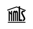 Black and white NMLS logo with house roof outline.
