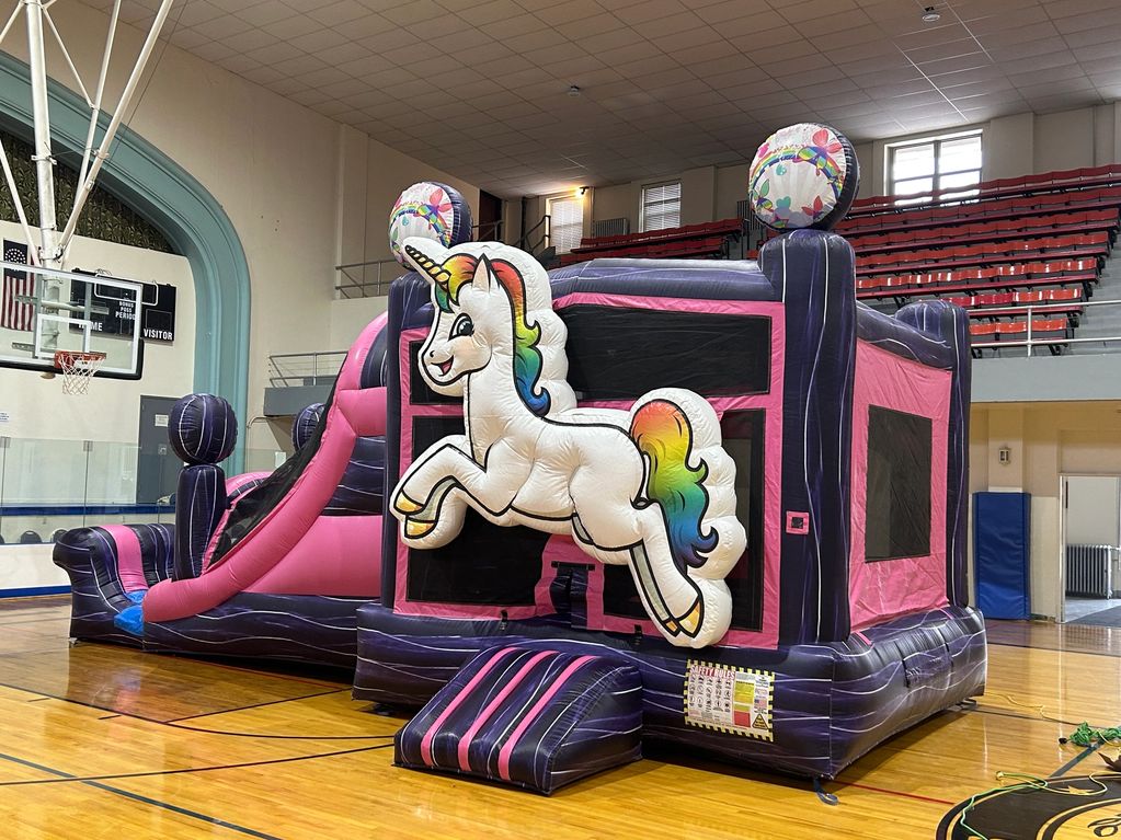 UNICORN BOUNCE HOUSE AND SLIDE