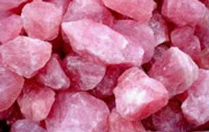 Rose quartz crystals
