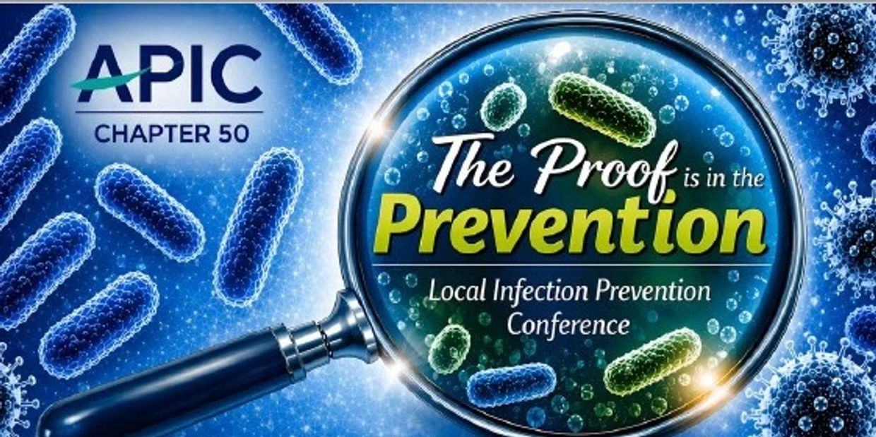 APIC Chapter 50 promotes infection prevention with a magnified view of germs.
