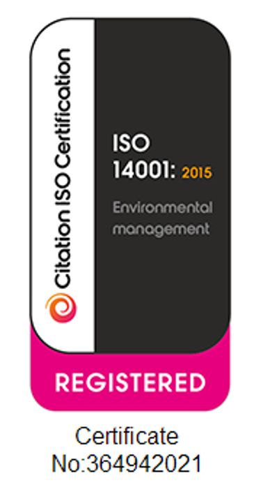 SWP are ISO 14001:2015 certified