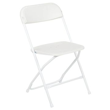 White folding chairs