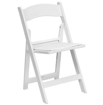 White garden chairs